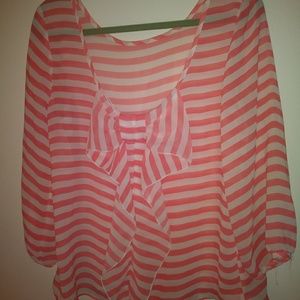 Sheer Striped Top